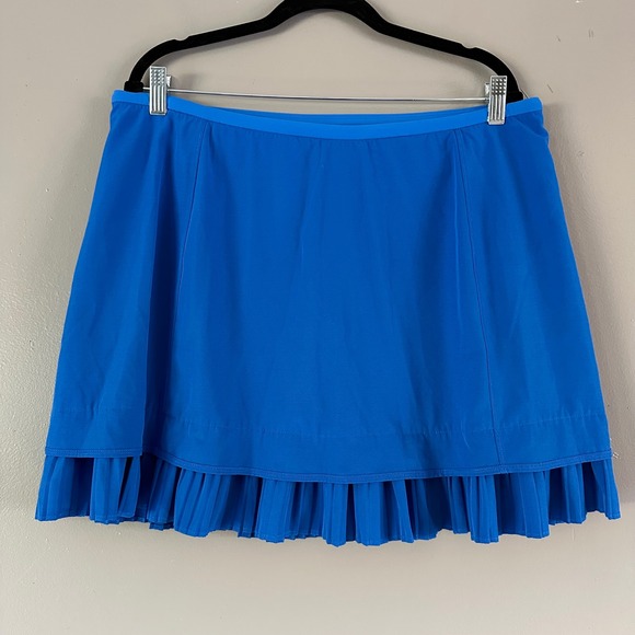 Ibkul‎ Solid Royal Blue Crystal Pleat Skort XL Golf Tennis Pickleball - Picture 1 of 7